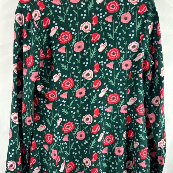 Matilda Jane Dark Green Floral Button-Up Blouse M lightweight Granny chick flora - Picture 5 of 7